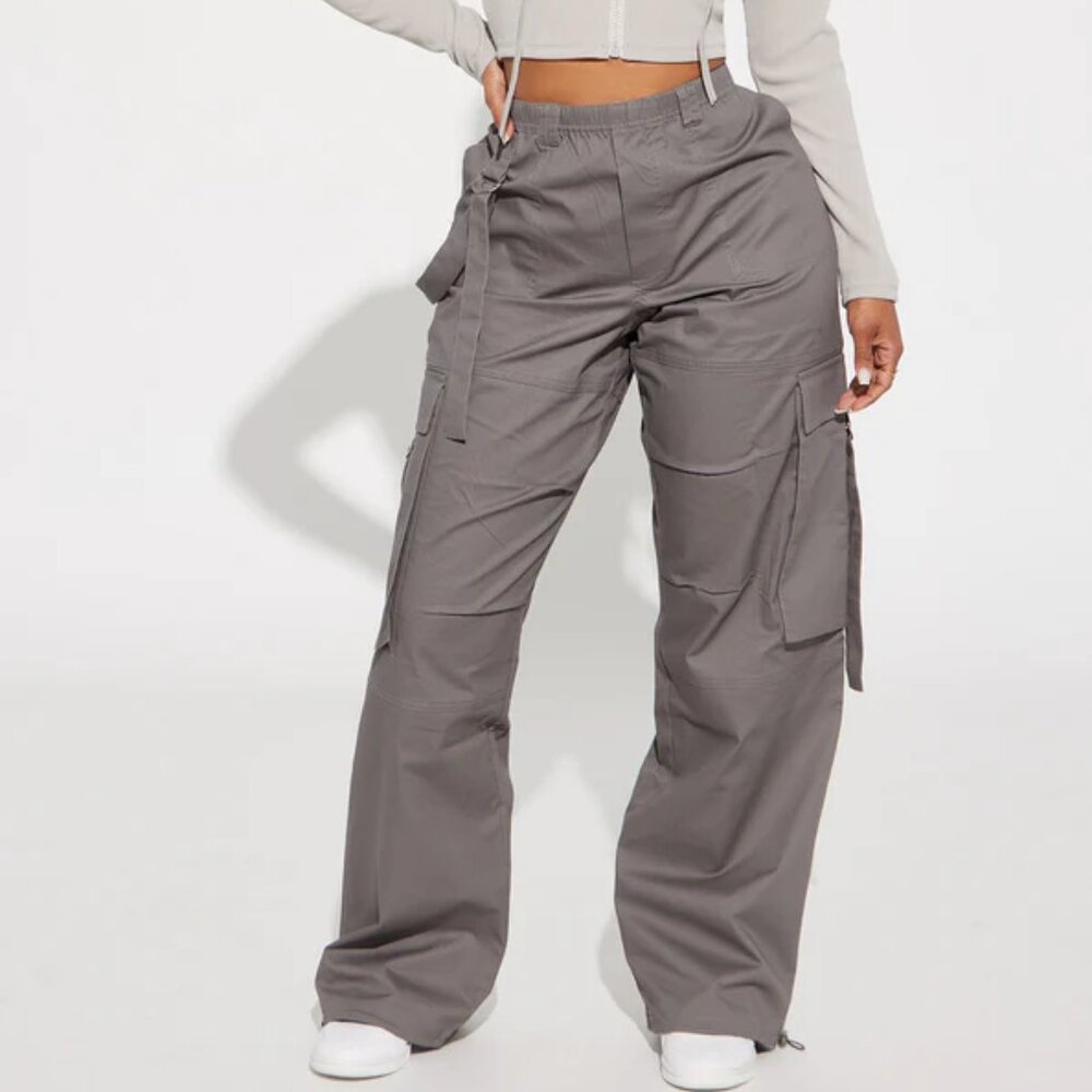 FASHION NOVA MADE FOR YOU OVERSIZED JOGGER CHARCOAL SIZE MEDIUM NWT